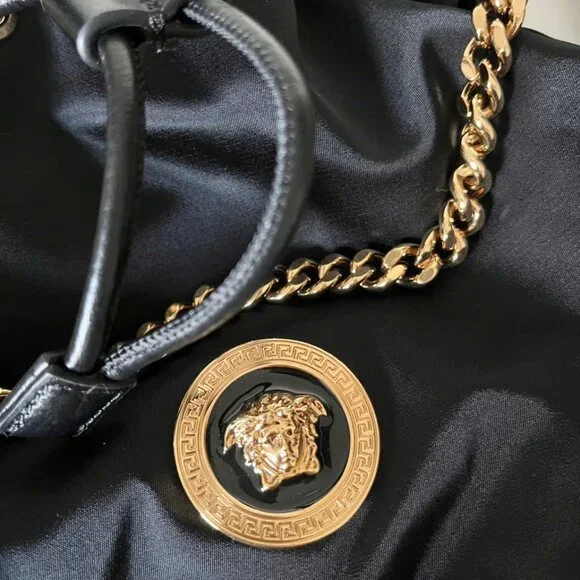 VERSACE Small Medusa Nylon Bucket Bag - Picture 10 of 13